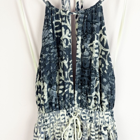 NEW Free People Beach Day Halter Mini Dress XS Blue White - Picture 3 of 9